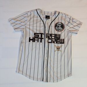 Onepiece White and Black Striped Kids Jersey